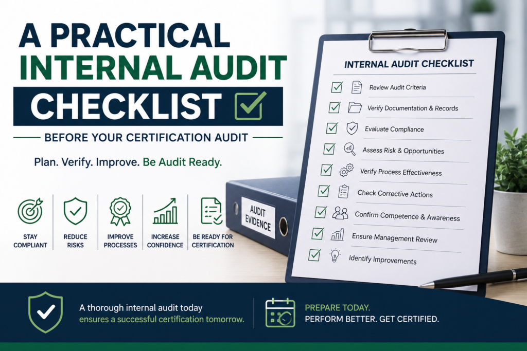 A Practical Internal Audit Checklist Before Your Certification Audit